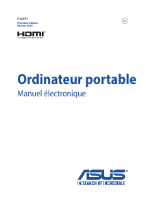 Mode d’emploi Asus P552LJ Ordinateur portable