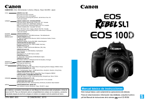 Manual de uso Canon EOS Rebel SL1 Cámara digital