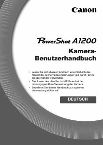 Bedienungsanleitung Canon PowerShot A1200 Digitalkamera
