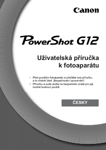Manuál Canon PowerShot G12 Digitální fotoaparát