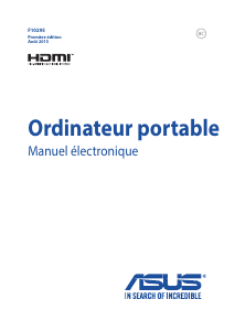 Mode d’emploi Asus VM591UR Ordinateur portable