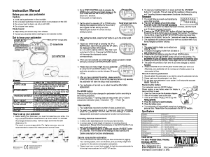 Manual Tanita PD-637 Step Counter