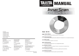 Manual Tanita BC-570 InnerScan Scale
