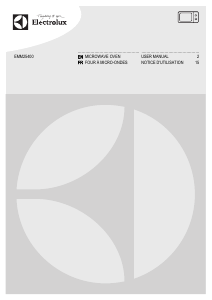 Manual Electrolux EMM25400W Microwave