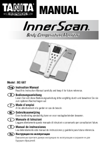 Manual Tanita BC-587 InnerScan Scale