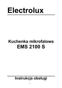 Instrukcja Electrolux EMS2100S Kuchenka mikrofalowa
