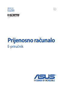 Priručnik Asus PX552LJ Prijenosno računalo