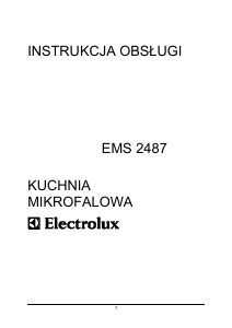 Instrukcja Electrolux EMS2487X Kuchenka mikrofalowa