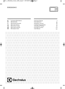 Rokasgrāmata Electrolux EMS26004OK Mikroviļņu krāsns