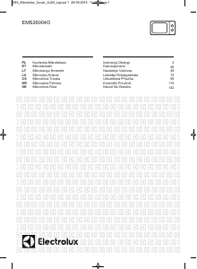 Rokasgrāmata Electrolux EMS26004OW Mikroviļņu krāsns