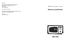 Návod Electrolux EMS2688K Mikrovlnná rúra