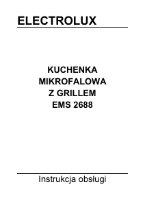 Instrukcja Electrolux EMS2688X Kuchenka mikrofalowa