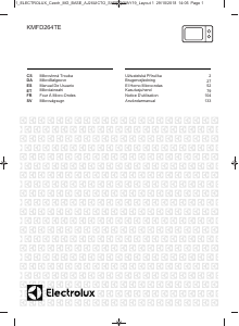 Manual de uso Electrolux KMFD264TEX Microondas