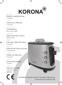 Bedienungsanleitung Korona 21304 Toaster