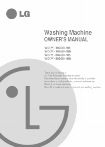 Manual LG WD-80260N Washing Machine