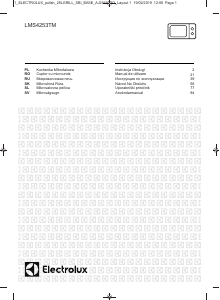 Rokasgrāmata Electrolux LMS4253TMX Mikroviļņu krāsns