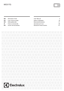 Manual de uso Electrolux MO317GXE Microondas