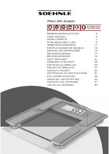 Manual de uso Soehnle Pharo 200 Analytic Báscula