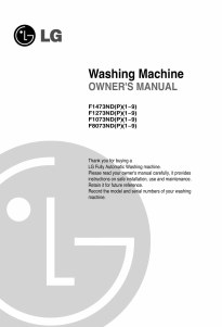 Manual LG F1273TD5 Washing Machine