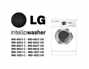 Manual LG WD-1021C Intellowasher Washing Machine
