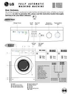 Manual LG WD-6007C Washing Machine