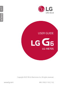 Mode d’emploi LG H870S G6 Téléphone portable