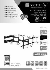 Manuale Techly ICA-PLB 490 Supporto da parete