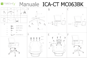 كتيب Techly ICA-CT MC063BK كرسي مكتب