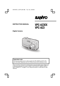 Manual Sanyo VPC-AZ3 Digital Camera