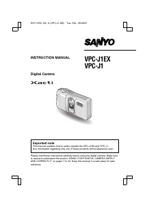 Manual Sanyo VPC-J1 Xacti Digital Camera