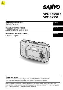 Manual Sanyo VPC-SX550EX Digital Camera