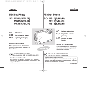 Manual de uso Samsung SC-MS10S Cámara digital