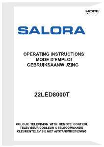 Mode d’emploi Salora 22LED8000T Téléviseur LED