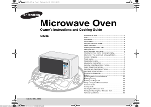 Manual Samsung G273E Microwave