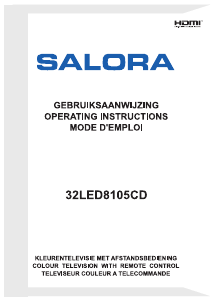 Mode d’emploi Salora 32LED8105CD Téléviseur LED