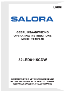 Handleiding Salora 32LED8115CDW LED televisie