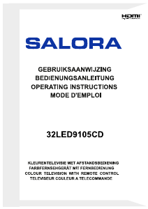 Mode d’emploi Salora 32LED9105CD Téléviseur LED