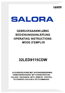 Mode d’emploi Salora 32LED9115CDW Téléviseur LED