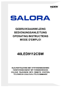 Mode d’emploi Salora 40LED9112CSW Téléviseur LED