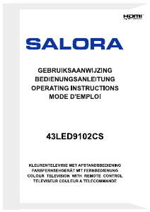 Mode d’emploi Salora 43LED9102CS Téléviseur LED