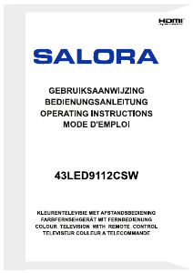 Mode d’emploi Salora 43LED9112CSW Téléviseur LED