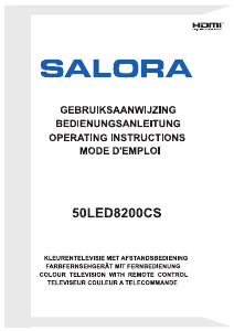 Mode d’emploi Salora 50LED8200CS Téléviseur LED