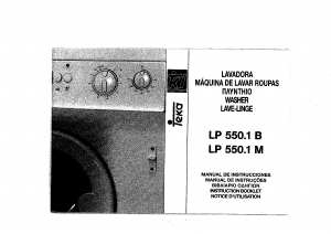 Manual de uso Teka LP 550.1 B Lavadora