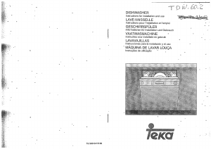 Manual Teka TDW 60.2 S Máquina de lavar louça