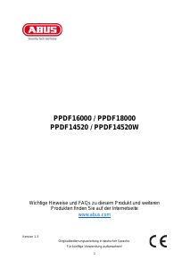 Bedienungsanleitung Abus PPDF16000 IP Kamera