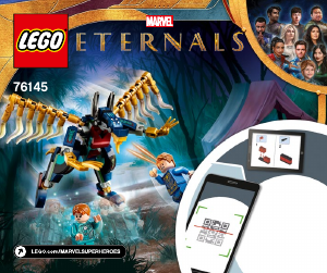 Manual Lego set 76145 Super Heroes Assalto Aéreo dos Eternals