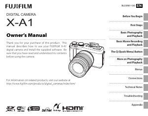 Handleiding Fujifilm X-A1 Digitale camera