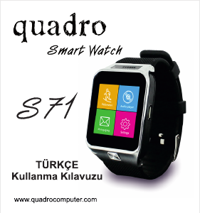 Kullanım kılavuzu Quadro S71 Akıllı kol saati