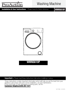 Manual ProAction WMNS610P Washing Machine