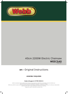 Manual Webb WEECS40 Chainsaw